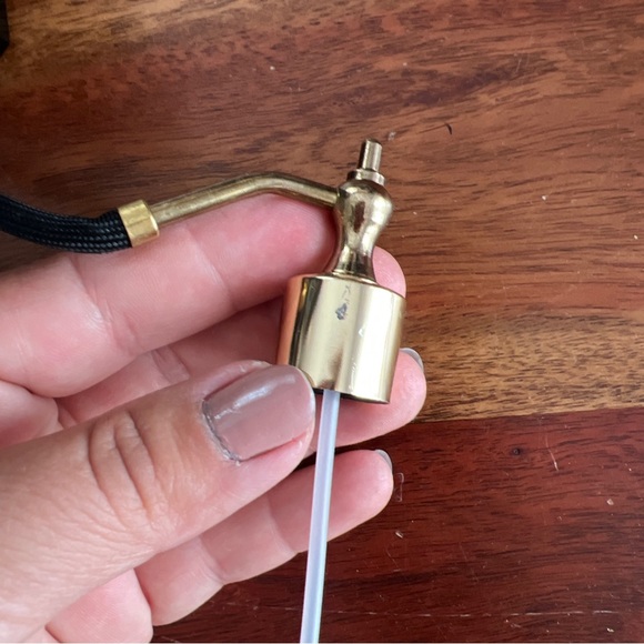 Chic Hollywood Regency Style Hand Painted Austrian Glass Perfume Bottle Atomizer - Picture 10 of 16